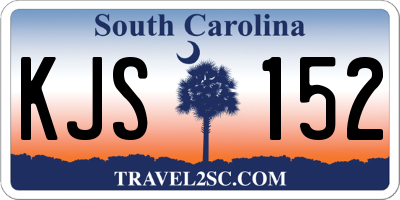 SC license plate KJS152
