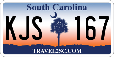 SC license plate KJS167