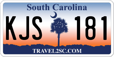 SC license plate KJS181