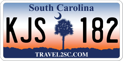 SC license plate KJS182
