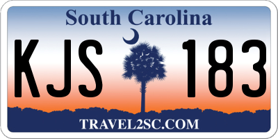 SC license plate KJS183