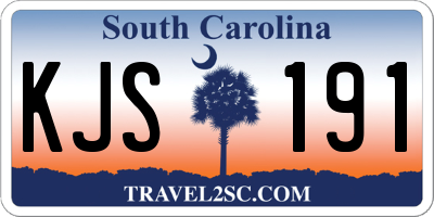 SC license plate KJS191