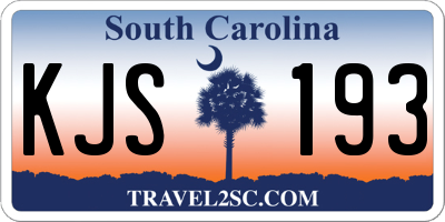 SC license plate KJS193