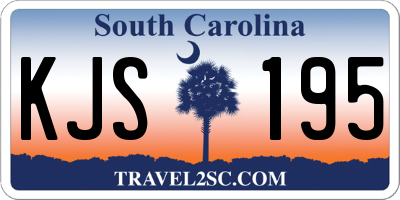 SC license plate KJS195