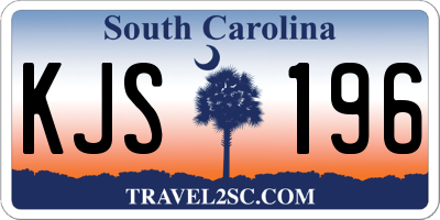 SC license plate KJS196