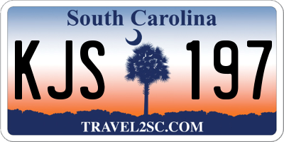 SC license plate KJS197