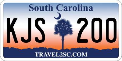 SC license plate KJS200