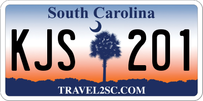 SC license plate KJS201