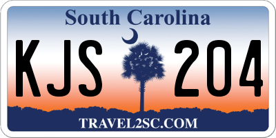 SC license plate KJS204