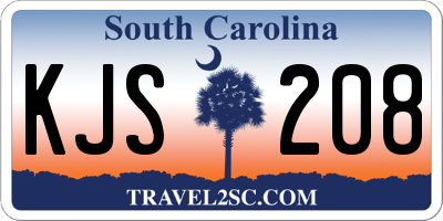 SC license plate KJS208