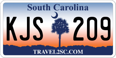 SC license plate KJS209
