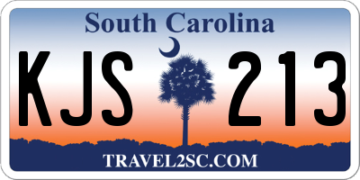 SC license plate KJS213
