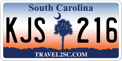 SC license plate KJS216