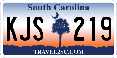 SC license plate KJS219