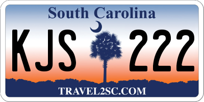 SC license plate KJS222