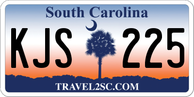 SC license plate KJS225