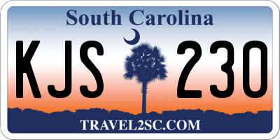 SC license plate KJS230