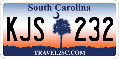 SC license plate KJS232