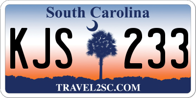 SC license plate KJS233