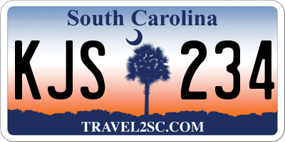 SC license plate KJS234