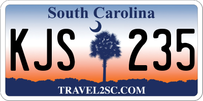 SC license plate KJS235