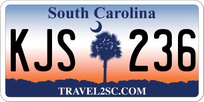 SC license plate KJS236