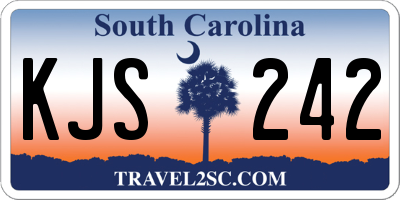 SC license plate KJS242