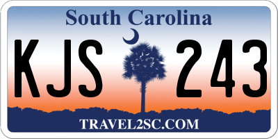 SC license plate KJS243