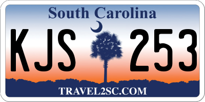 SC license plate KJS253