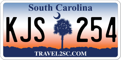 SC license plate KJS254