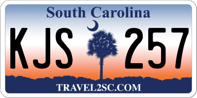 SC license plate KJS257