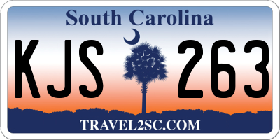 SC license plate KJS263