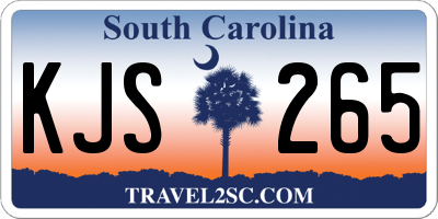 SC license plate KJS265