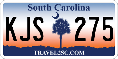SC license plate KJS275