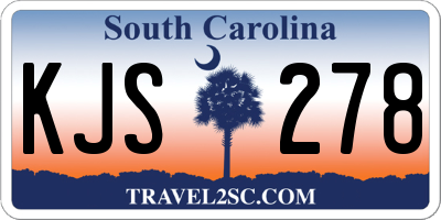 SC license plate KJS278