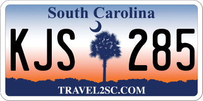 SC license plate KJS285