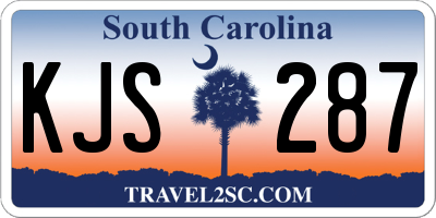 SC license plate KJS287