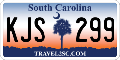 SC license plate KJS299