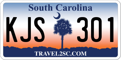 SC license plate KJS301