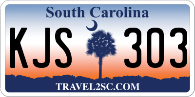 SC license plate KJS303