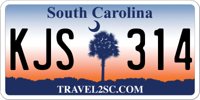 SC license plate KJS314