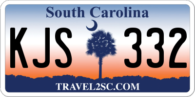 SC license plate KJS332