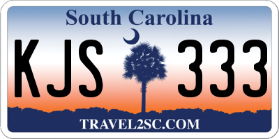 SC license plate KJS333