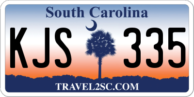 SC license plate KJS335