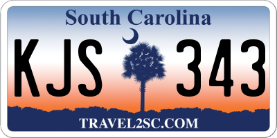 SC license plate KJS343