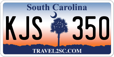 SC license plate KJS350
