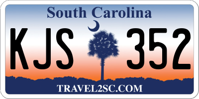 SC license plate KJS352