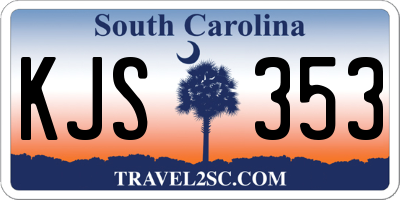 SC license plate KJS353