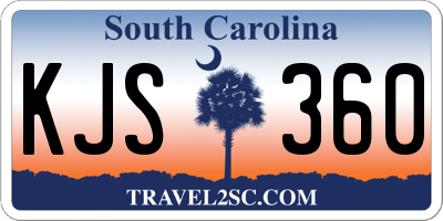 SC license plate KJS360