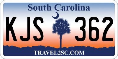 SC license plate KJS362